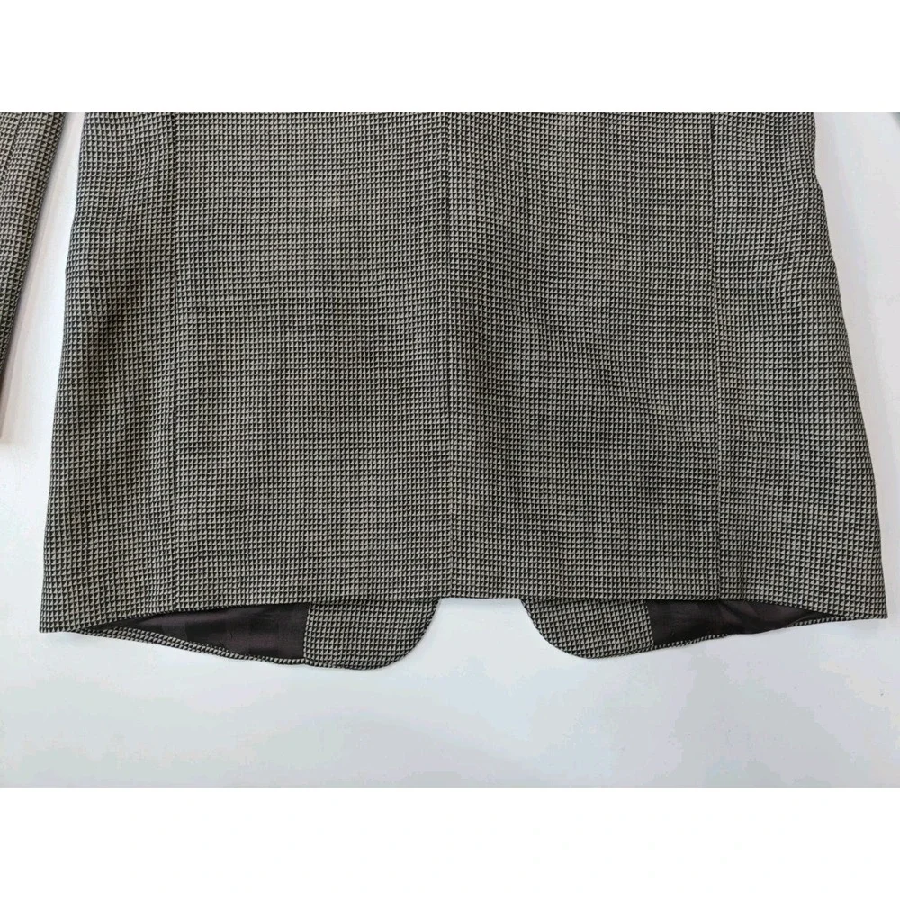 Vtg Nino Cerruti Mens Sports Coat 39R Beige Geometric Wool Blazer Made in USA